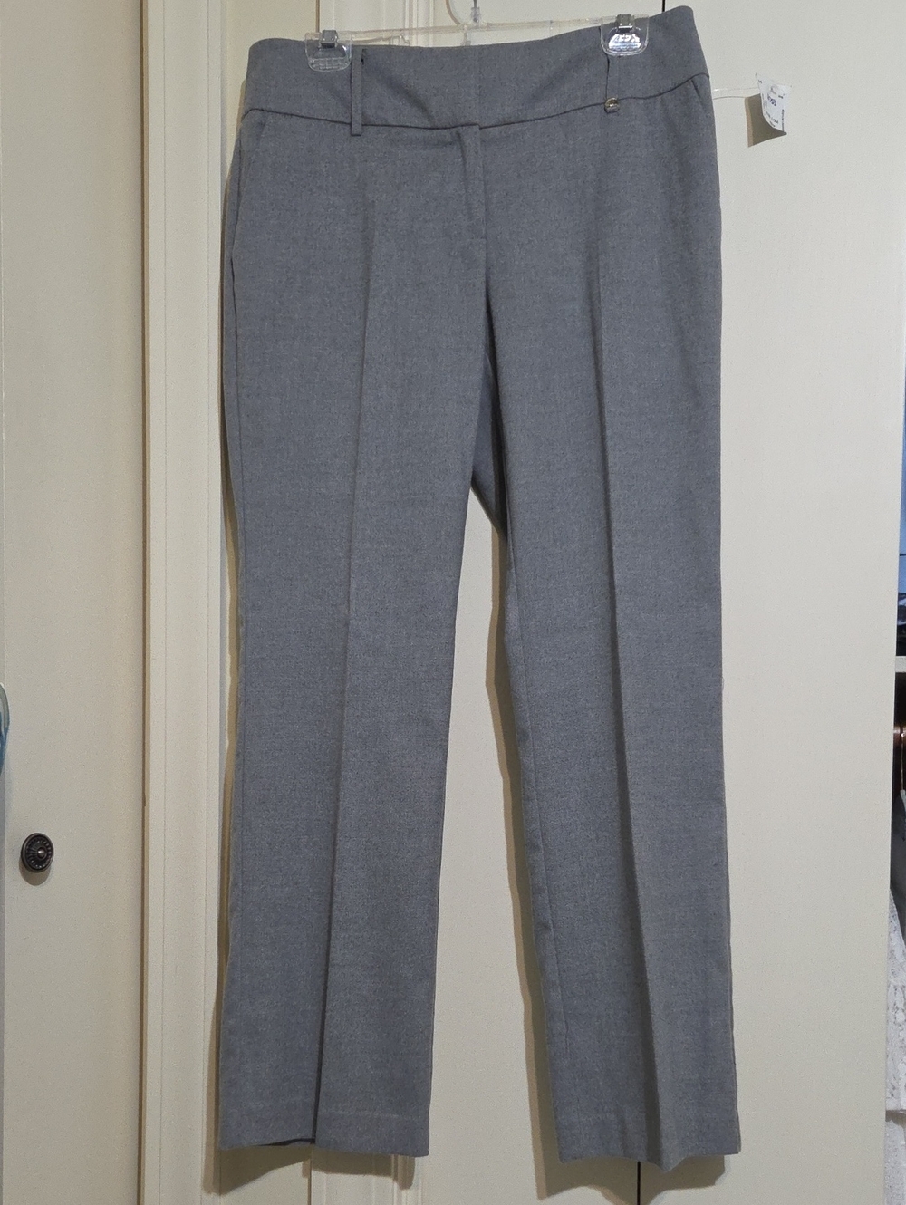 Jones New York Gray Straight-Leg Dress Pants